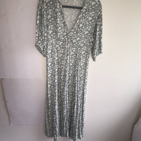 Women's Faherty Havana Dress Smoke Echo Floral Maxi Boho size Small - Picture 8 of 12